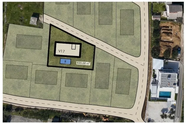 Kaštel Novi, Rudine, stavební pozemek 835 m2