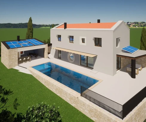 Istria, Rovinj - Terreno con permiso de construcción para villa contemporánea