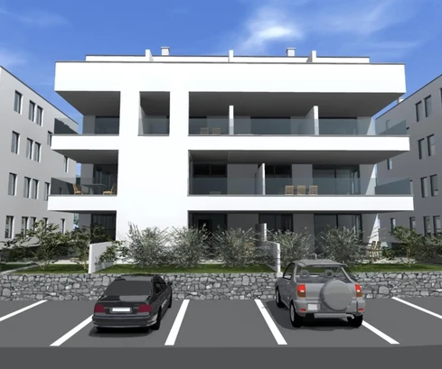 Pag, Povljana, dvoupokojový byt ve špičkové novostavbě, zahrada, 75,48 m²