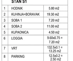 Moderní byt v novostavbě se zahradou a výhledem na moře, 70,75 m², 1VPM