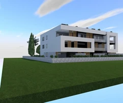 Luxusní apartmánová budova - druhý řad od moře - výhled na moře