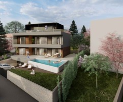 Moderne Luxusvilla mit Panoramaterrassen, Wellnessbereich und Swimmingpool
