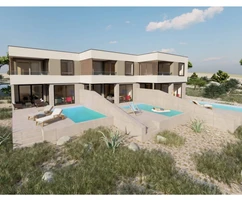 Luxusvilla medencével és tengerre néző panorámával eladó Horvátországban