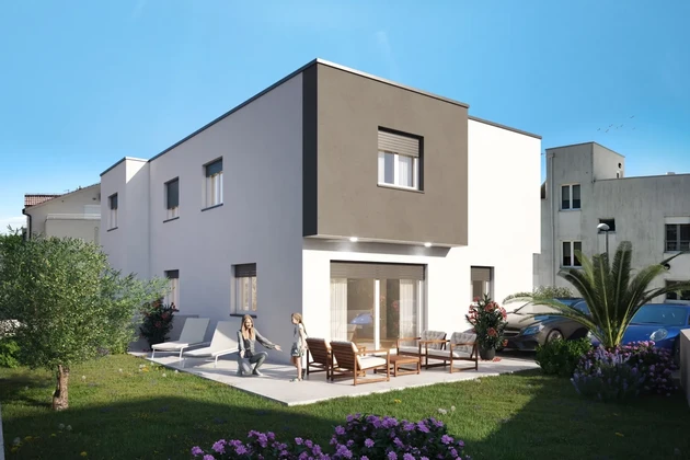 Vodice - Apartament dwupokojowy S2 z ogrodem, 500 m od plaży