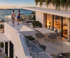 Nové apartmány na golfovom ihrisku s výhľadom na more blízko pláže
