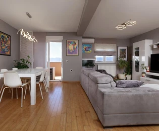 Вишково, Марчельи, отличная пятикомнатная квартира 151 м², двухуровневая