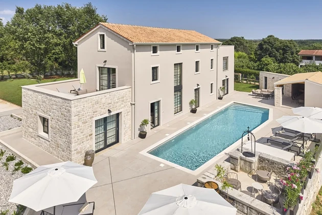 Istrie, Poreč : Villa de luxe avec piscine et vue sur la mer