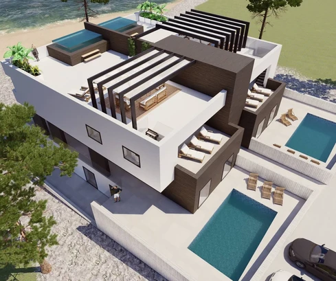 Penthouse for sale right on the waterfront in Posedarje in Croatia
