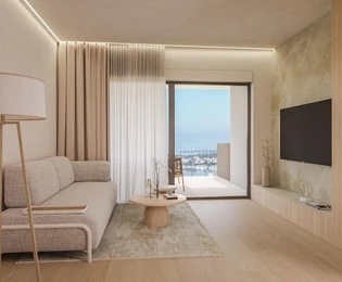 Istria, Umag, Green Tower Residence, appartamento con due stanze e terrazza al 1° piano