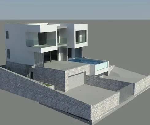 Čiovo, Okrug G, luxusná vila 344 m2 s bazénom a garážou, priamo pri mori