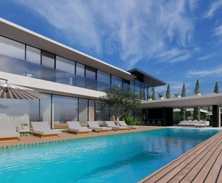 Luxusvilla tengerre néző panorámával eladó Kaštelirben Horvátországban