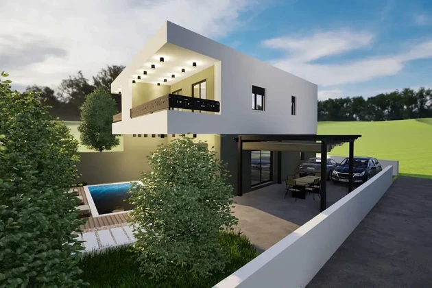 Vodice - **OBRA NUEVA** Casa adosada S2 con piscina, a 700 m del mar