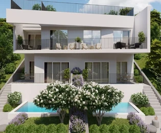 LUXURIÖSES DOPPELHAUS MIT POOL UND MEERBLICK, IN ZWEITER REIHE ZUM MEER!