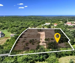 Istria, Barat, działka budowlana z widokiem na morze i naturę