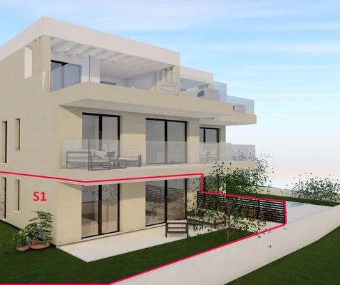 Vodice S1 квартира с садом