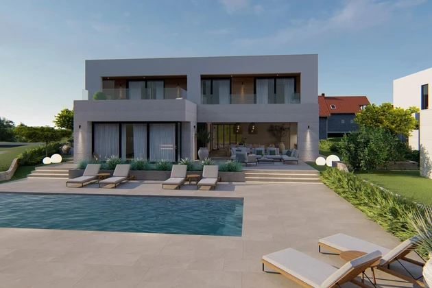 Primošten, nowoczesna willa z basenem i widokiem na morze, 314,1 m²
