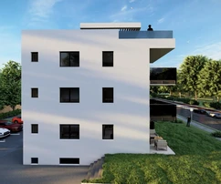 Zadar, Sukošan, moderne Zweizimmerwohnung mit Dachterrasse und Meerblick