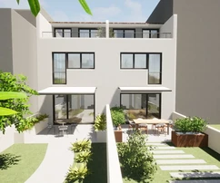 Poreč - Casa bifamiliare contemporanea vicino al mare, attualmente in costruzione