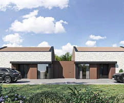 Istria, Poreč, casa de piedra con piscina