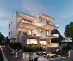Rogoznica, Ražanj, appartamento con due camere da letto 63,52 m2, vista mare, a 160 m dal mare