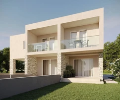 Vodice – ÚJ ÉPÍTÉSŰ kétszintes lakások kerttel, 300 m-re a strandtól