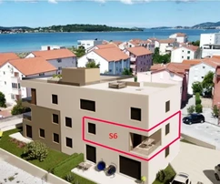 Водице, Срима - квартира S6 на первом этаже, 70 м от пляжа