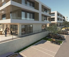 Zadar, Vinjerac, apartamento de dos habitaciones A6, vista al mar, 2º piso