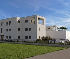 Istria, Poreč, modern two-room apartment with a net usable area of 85 m² on the ground floor
