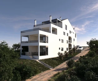 Stan s panoramskim pogledom na more, 4S, Mandre, 84m2, NOVOGRADNJA