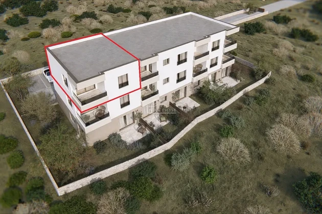 Vodice - Appartamento S7 con due camere da letto, vista mare, secondo piano, nuova costruzione