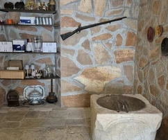 Brač, Milna, double stone house with established restaurant, first row to the sea