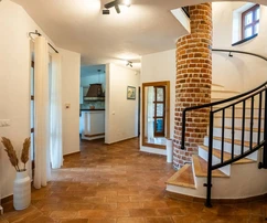 Istria, nei pressi di Poreč: Villa in pietra con piscina e vista
