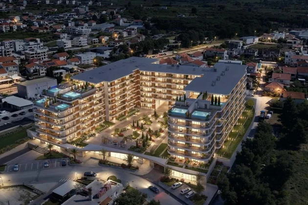 Zadar, Crvene Kuce - Appartement une pièce au troisième étage avec grand balcon d'angle, 63,17 m²