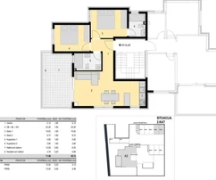 Dreizimmerwohnung A3, 63 m², 200 m vom Strand, Novalja, Neubau