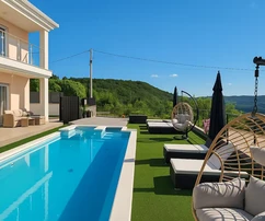 Isztria, Grimalda: Luxus villa wellnesszel és medencével