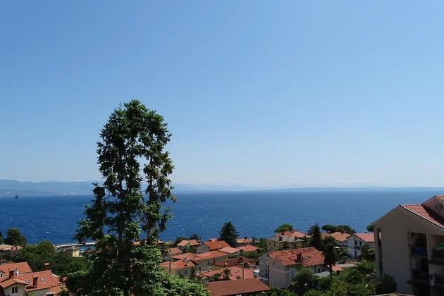 Appartamento con due camere da letto in vendita a Lovran con vista sul mare in Croazia