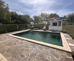 Modern single-story home with a pool for sale in Brtonigla in Croatia