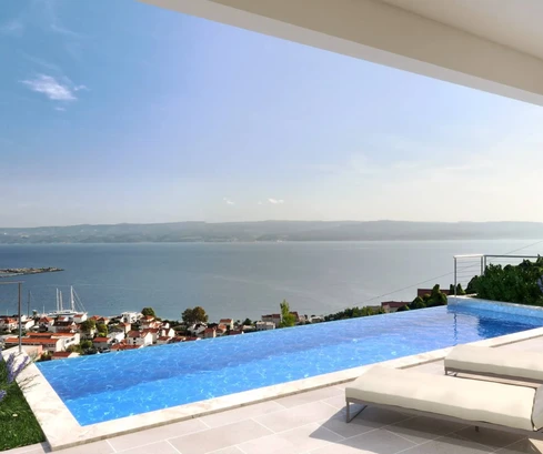 Jesenice, Mali Rat, villa de lujo de diseño moderno con vistas al mar