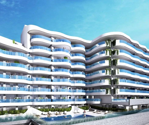 Modern apartmanok tengerre és kikötőre néző kilátással Fuengirolyában