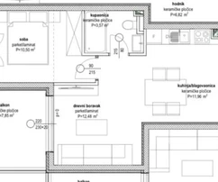 Трогир, 1-комнатная квартира 50 м², 1-й этаж, новостройка