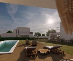 Modern villa with pool under construction, Istria, Poreč