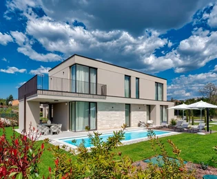 Isztria, Poreč: Prémium villa medencével a falu közelében