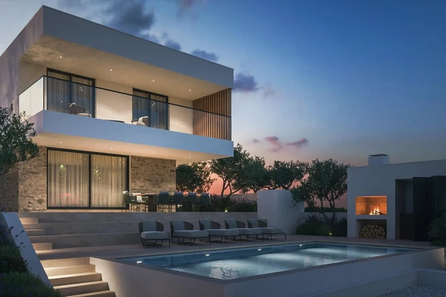 Jasenovo, villa moderna exclusiva con piscina, garaje y amplio jardín