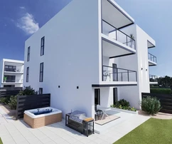 Fažana, Peroj, luxuriöse Dreizimmerwohnung mit Aufzug, 2. Stock, 76,68 m², 800 m vom Meer entfernt, Meerblick