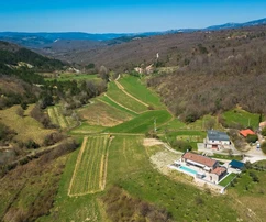 PREKRASNA KUĆA NA OSAMI SA POGLEDOM NA PRIRODU, ISTRA, BUZET