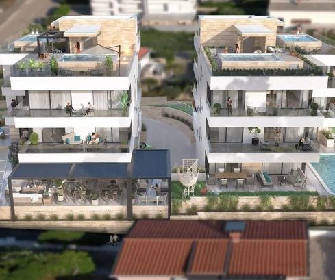 Паг, Повляна, двухкомнатная квартира в 60 м от моря, 84,03 м²