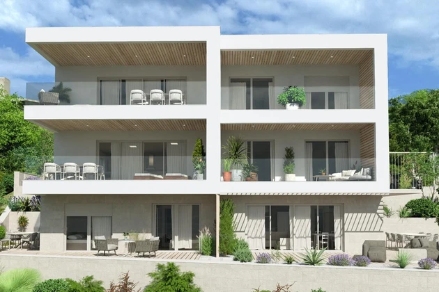 Kastav, Brestovice, luxuriöse Vier-Zimmer-Wohnung in einem Neubau mit Meerblick und privat