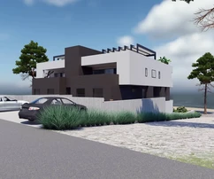 Penthouse à vendre directement sur le front de mer à Posedarje en Croatie