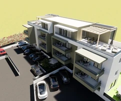 Trogir, 1pokojový byt 36 m2 + zahrada 64 m2, novostavba, přízemí