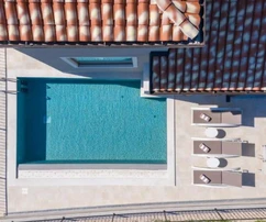 Istrie, Buje, maison istrienne avec piscine et vue panoramique